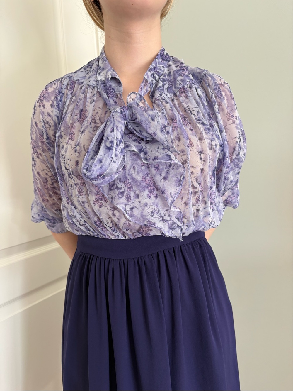 Vintage Jane Mayle Maison Mayle silk secretary dress